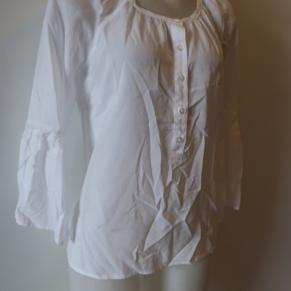 NWOT SIDE STITCH LOS ANGELES BELL SLEEVE TOP XS * - Picture 7 of 11